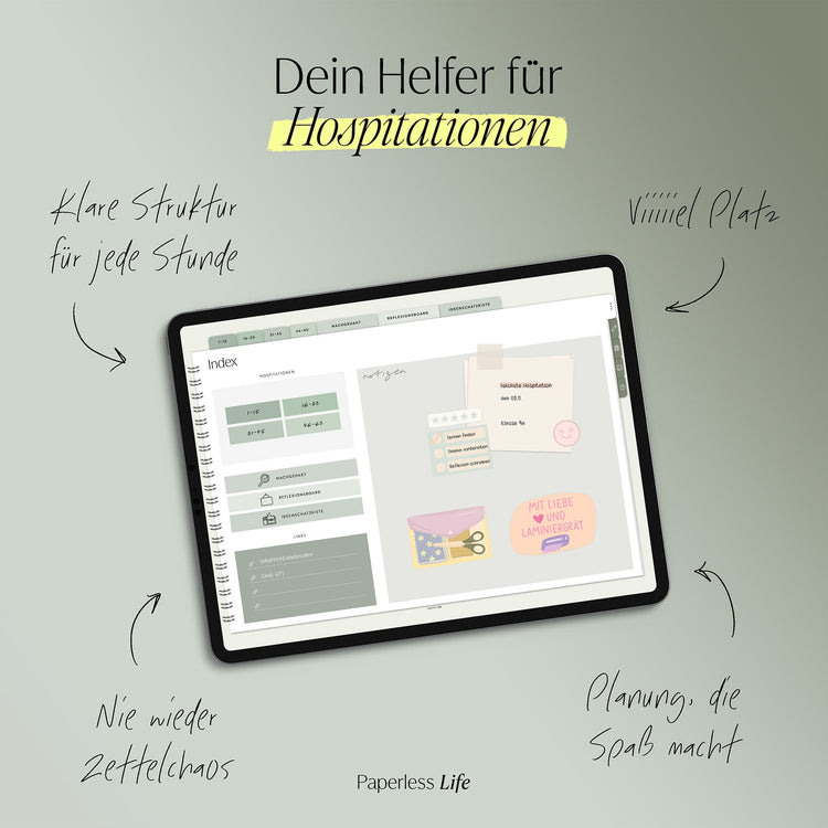 Digitales Notizbuch für Hospitationen