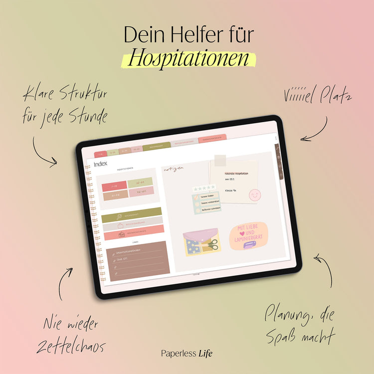 Digitales Notizbuch für Hospitationen
