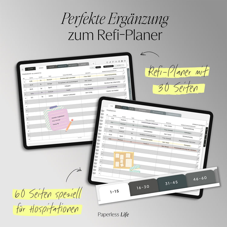 Digitales Notizbuch für Hospitationen