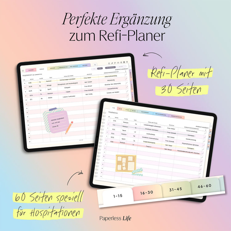 Digitales Notizbuch für Hospitationen