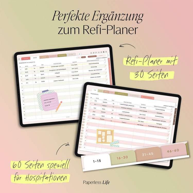 Digitales Notizbuch für Hospitationen