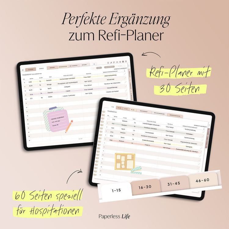 Digitales Notizbuch für Hospitationen