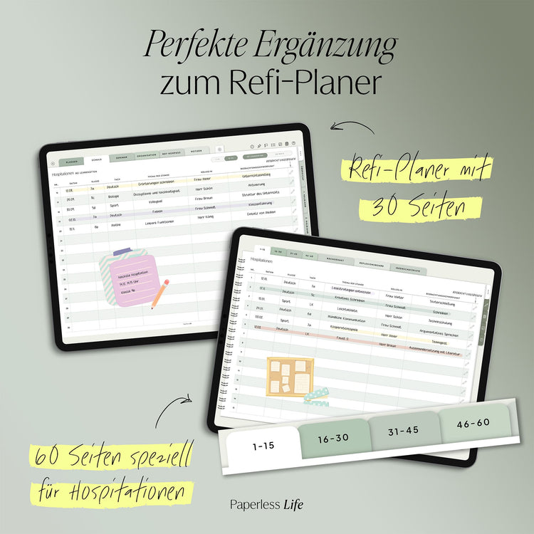Digitales Notizbuch für Hospitationen