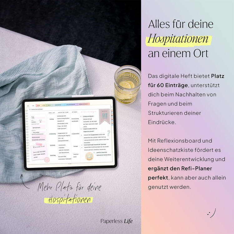 Digitales Notizbuch für Hospitationen
