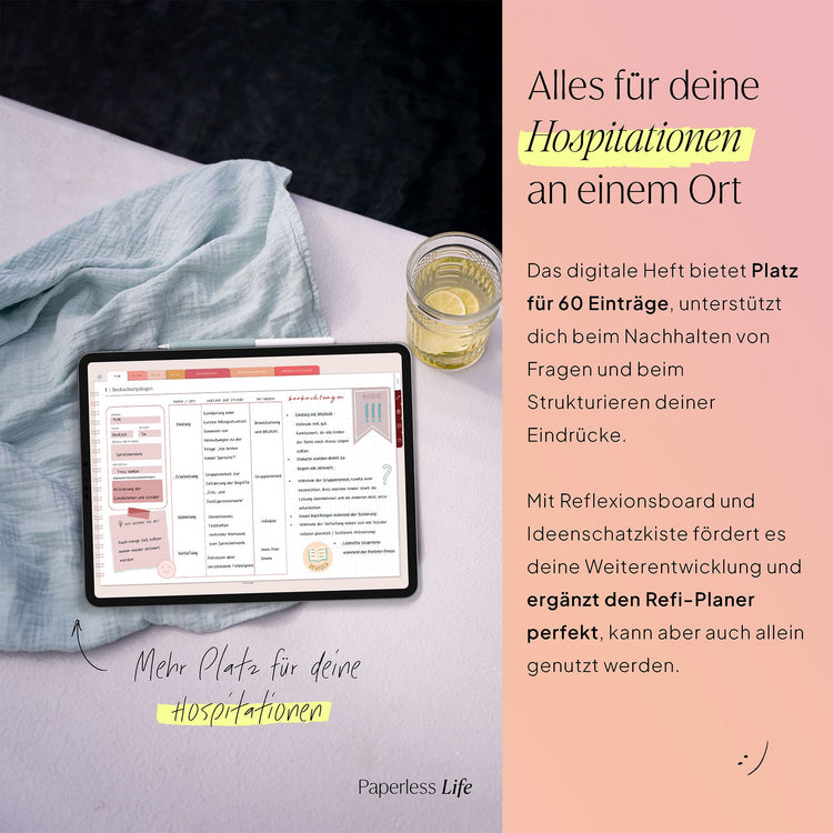 Digitales Notizbuch für Hospitationen