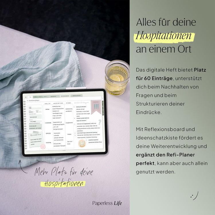 Digitales Notizbuch für Hospitationen
