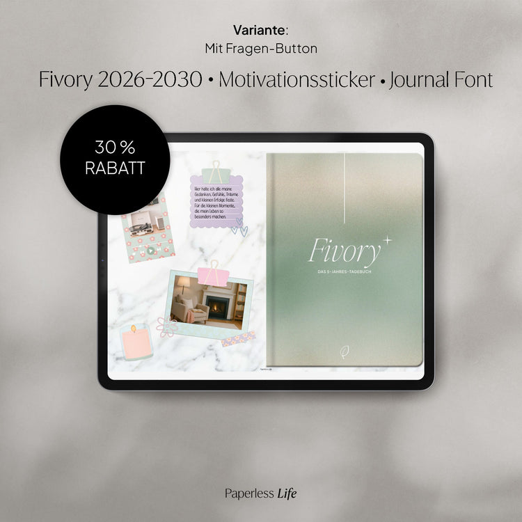 Fivory Bundle – Das 5-Jahres-Tagebuch | 2026-2030