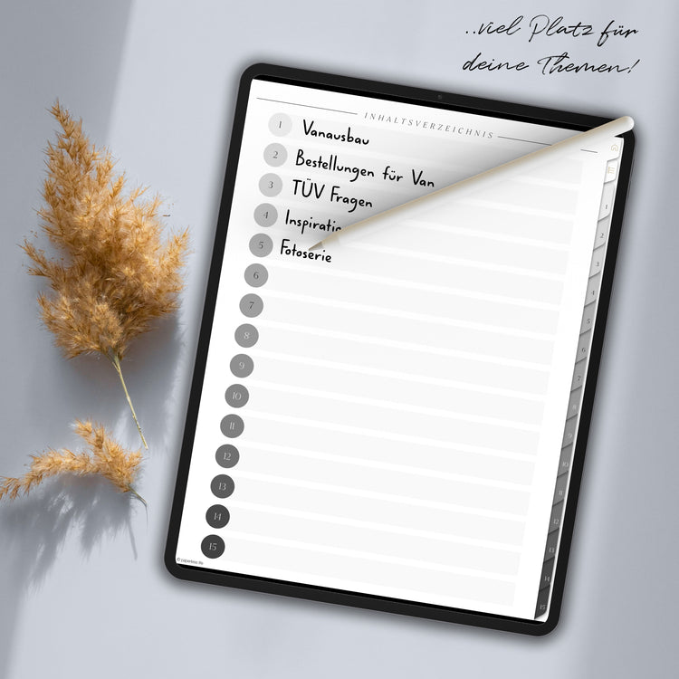 Digitales Notizbuch "Der Gedankensortierer" - 15 Reiter
