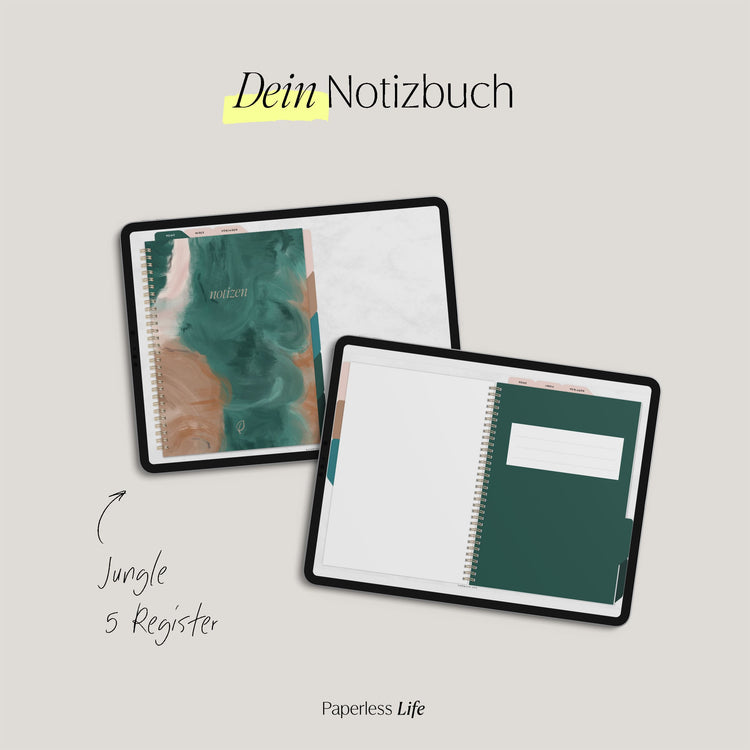 Digitales Notizbuch "Endlich Papierlos" - 5 Reiter