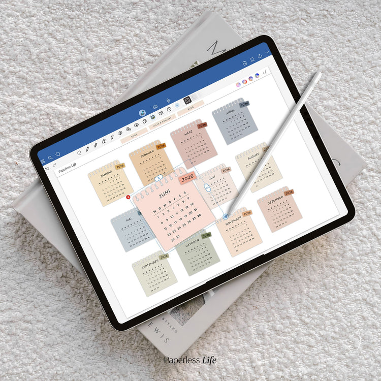 Digitale Sticker | Kalender-Sticker 2026, 2027, 2028
