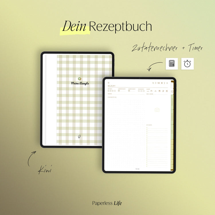 Digitales Chefkoch Bundle | Digitales Rezeptbuch + alle Sticker
