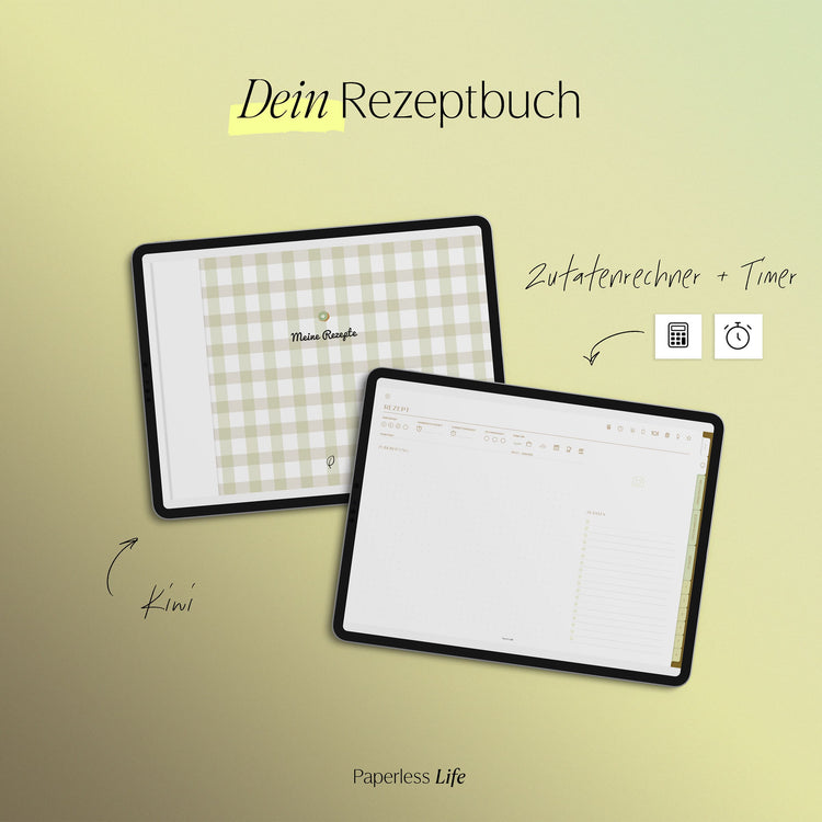 Digitales Chefkoch Bundle | Digitales Rezeptbuch + alle Sticker