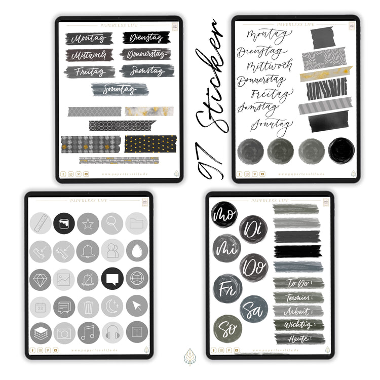 Digitales Notizbuch "Der Gedankensortierer" - 15 Reiter