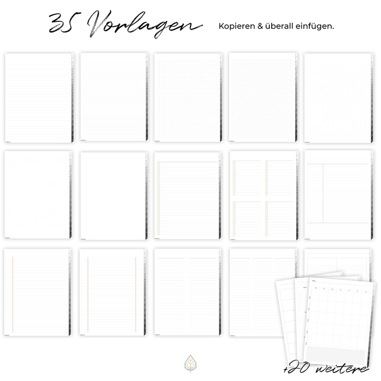 Digitales Notizbuch "Der Gedankensortierer" - 15 Reiter