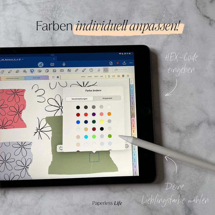 Color Changing Goodnotes Sticker | Klebestreifen