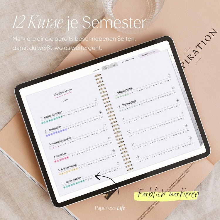 Digital transcript booklet for studies