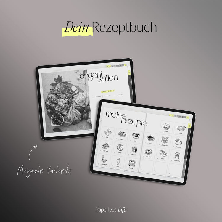 Digitales Chefkoch Bundle | Digitales Rezeptbuch + alle Sticker