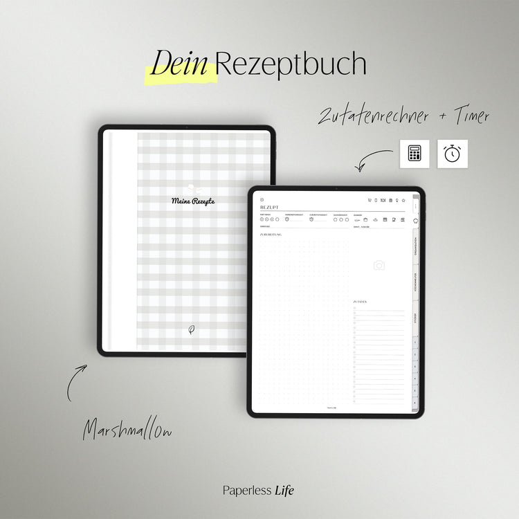 Digitales Chefkoch Bundle | Digitales Rezeptbuch + alle Sticker