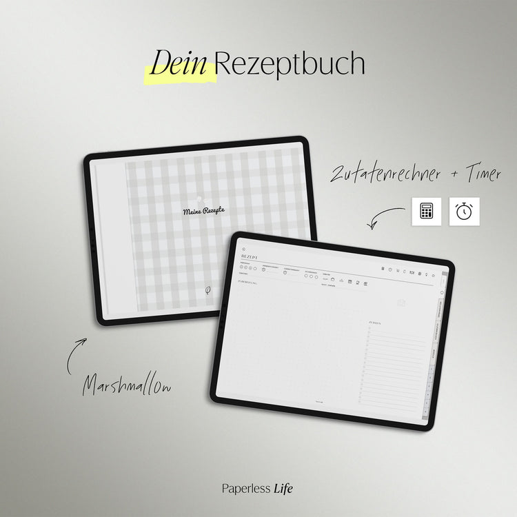 Digitales Chefkoch Bundle | Digitales Rezeptbuch + alle Sticker