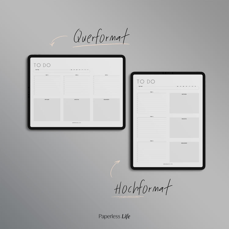 To-do-Listen Set mit 23 Vorlagen