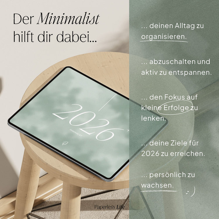 Digitaler Planer 2026 | Der Minimalist