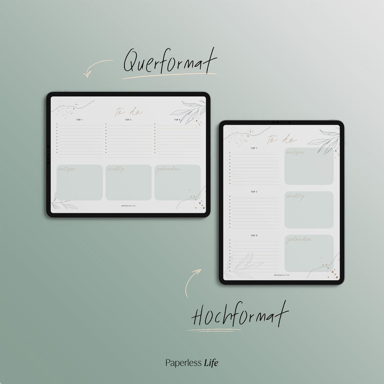 To-do-Listen Set mit 23 Vorlagen