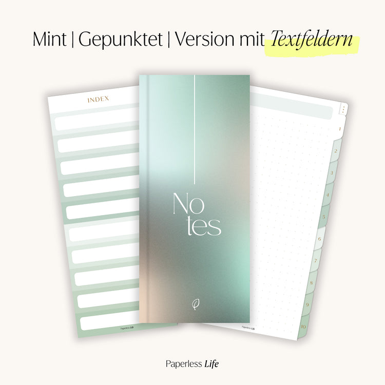 Digitales Notizbuch für den Split View | Optimiert für Goodnotes
