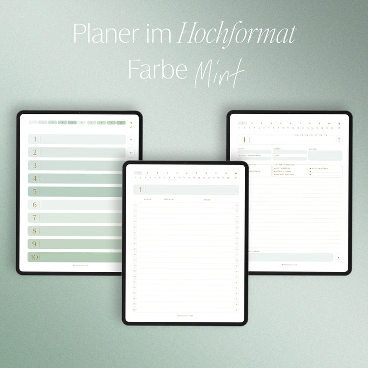 Digital meeting note planner