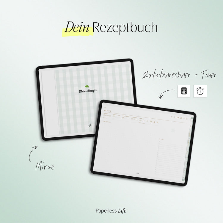 Digitales Chefkoch Bundle | Digitales Rezeptbuch + alle Sticker