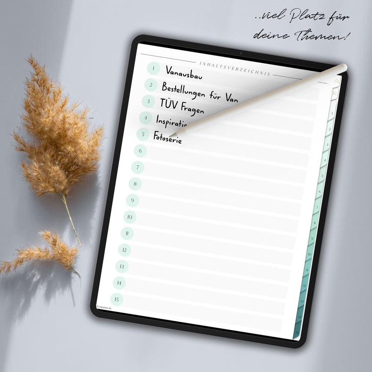 Digitales Notizbuch "Der Gedankensortierer" - 15 Reiter