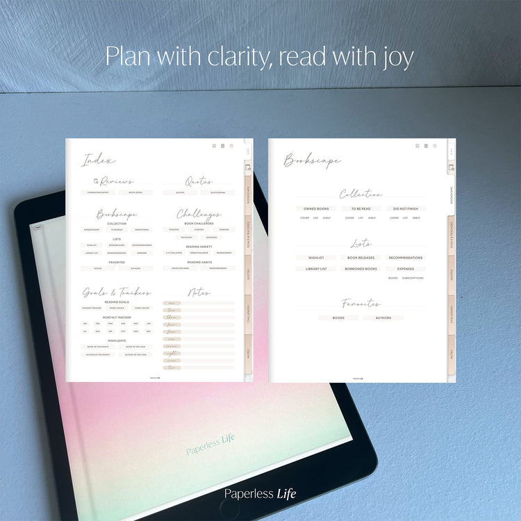 Digital Reading Journal | Goodnotes Book Tracker