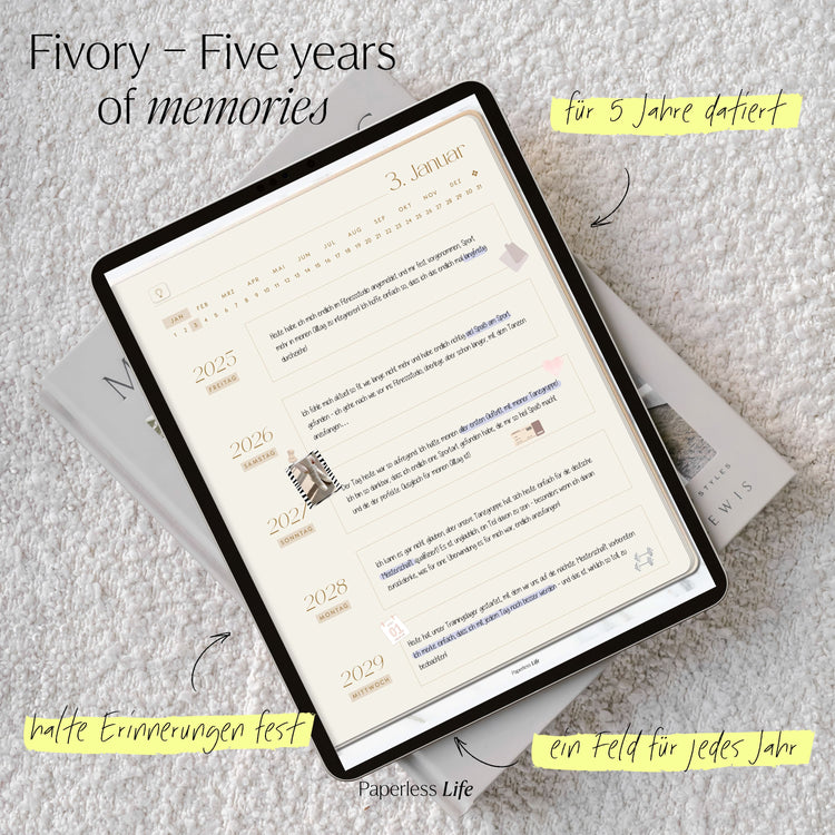 Fivory – Das 5-Jahres-Tagebuch