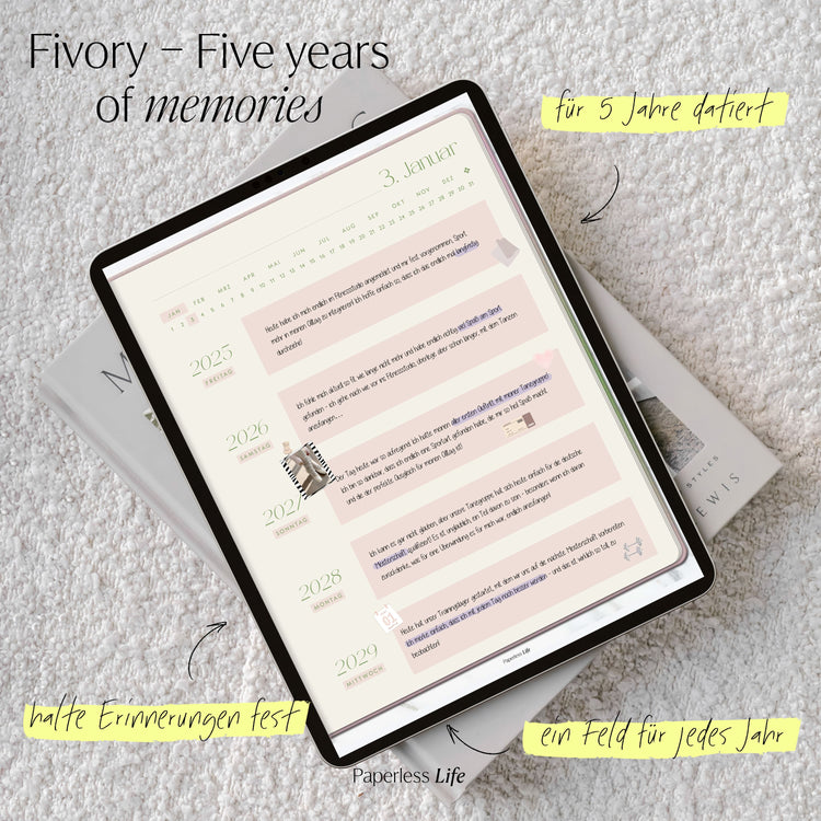 Fivory – Das 5-Jahres-Tagebuch
