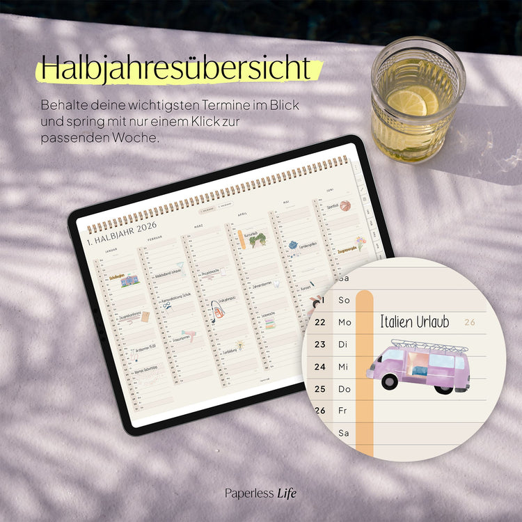 Digital monthly planner 2025