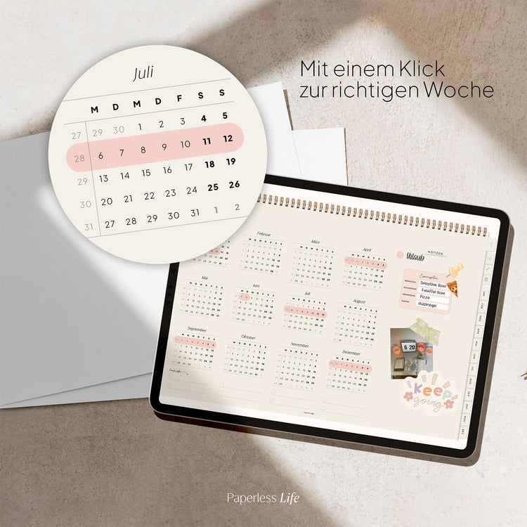 Digital monthly planner 2025