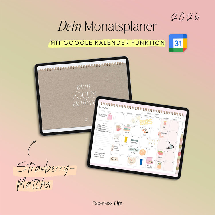 Digital monthly planner 2025