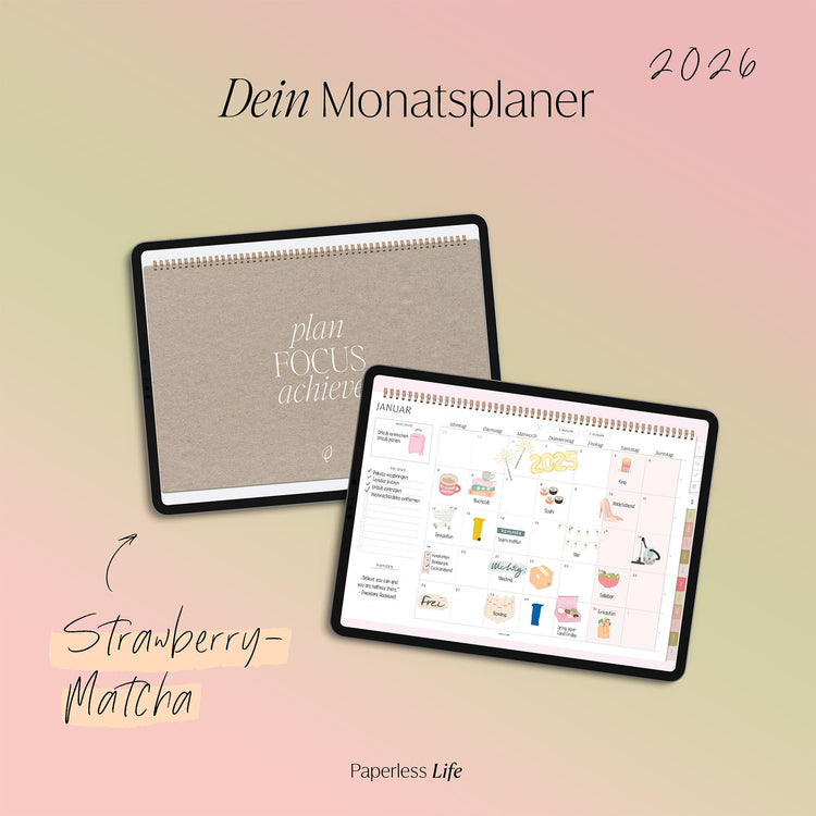 Digital monthly planner 2025