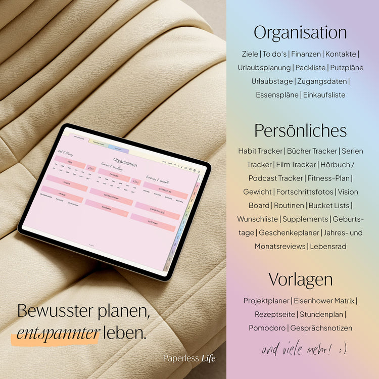 Digitaler Planer 2025 | Der Gamechanger (Testversion für das restliche Jahr)