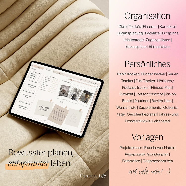 Digitaler Planer 2025 | Der Gamechanger (Testversion für das restliche Jahr)
