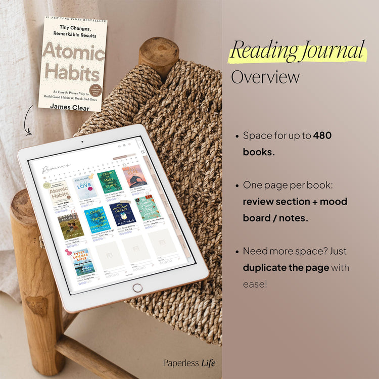 Digital Reading Journal | Goodnotes Book Tracker