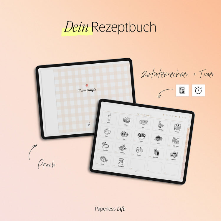 Digitales Chefkoch Bundle | Digitales Rezeptbuch + alle Sticker