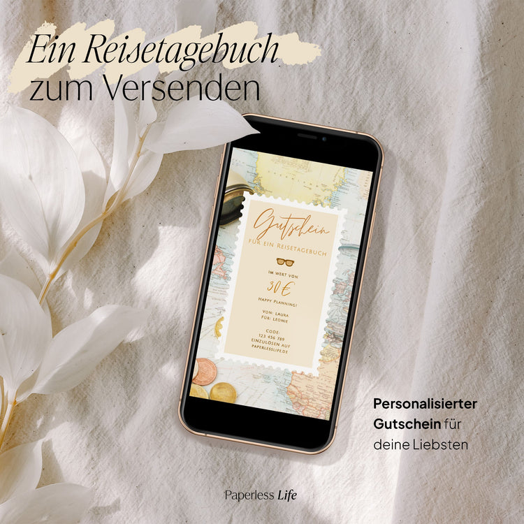 Geschenkgutschein | Für ein Reisetagebuch