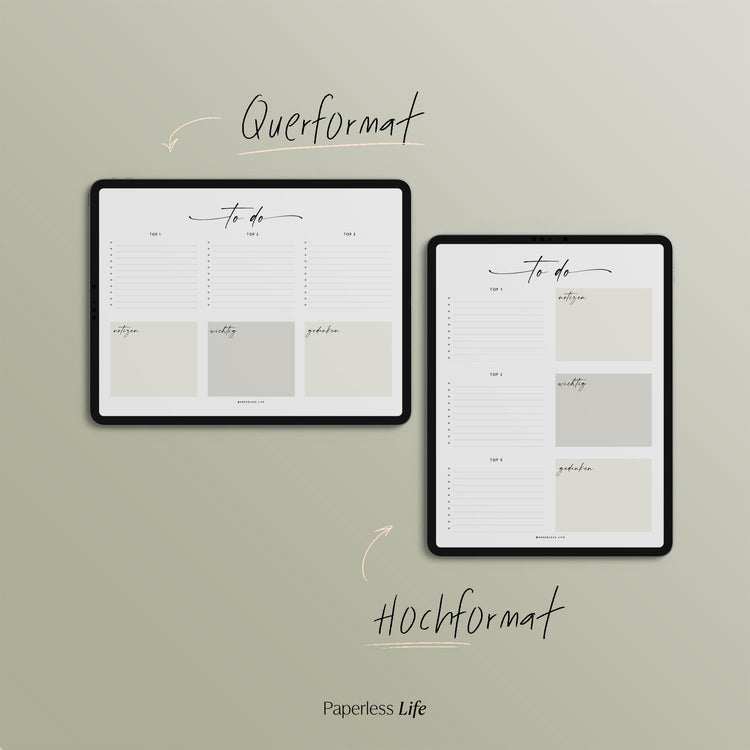 To-do-Listen Set mit 23 Vorlagen