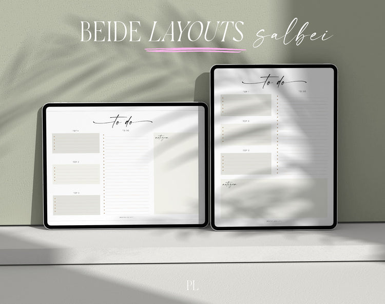 To-do-Listen Set mit 23 Vorlagen