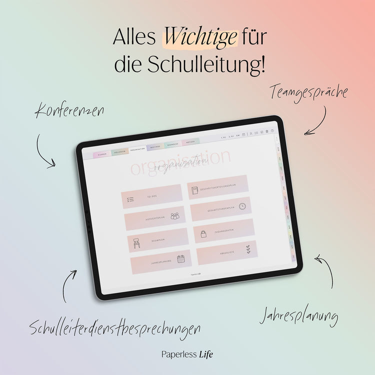 Digitaler Planer für die Schulleitung 25/26