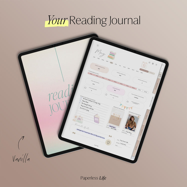 Digital Reading Journal | Goodnotes Book Tracker