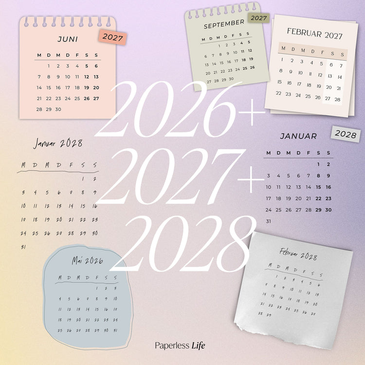 Digitale Sticker | Kalender-Sticker 2026, 2027, 2028
