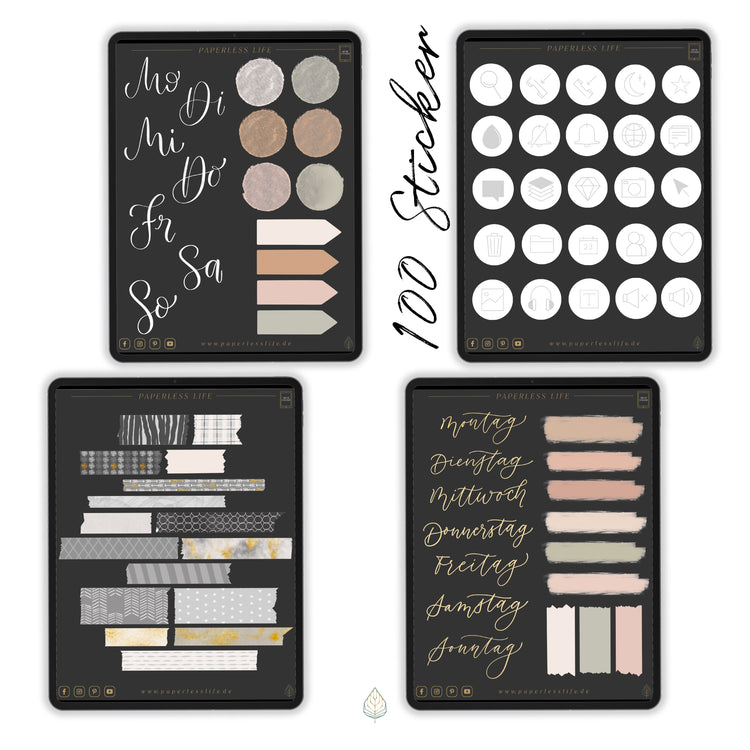 Digitales Notizbuch "Der Gedankensortierer" - 15 Reiter