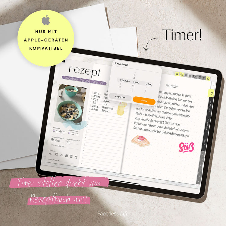 Digitales Chefkoch Bundle | Digitales Rezeptbuch + alle Sticker