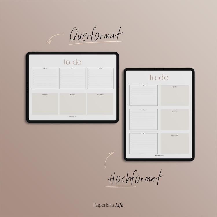 To-do-Listen Set mit 23 Vorlagen